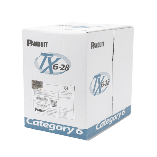 Bobina de Cable UTP 305 m. de Cobre TX6-28®, Blanco, Categoría 6, Diámetro Reducido (28 AWG), CM/LSZH, de 4 pares